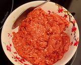 Hình bước làm 2 của món Cơm nhà 10 - cơm buger bò xốt teriyaki, canh gà rau củ nấu sữa