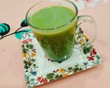 A picture of step 4 of MATCHA LATTE (Matcha green tea).