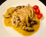 รูปขั้นตอนการทำที่ 4 ของ สเต็กไก่ในซอสไวน์ขาว ~Grilled chicken in white wine sauce