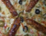 A picture of step 1 of Chatpata beef seekh kabab Pizza.
