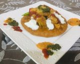 A picture of step 8 of Aloo Kachori Chaat.