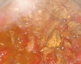 A picture of step 1 of Karelay gosht.