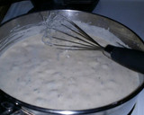 A picture of step 2 of Tortellini with homemade alfredo garlic sauce.