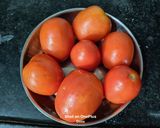 A picture of step 1 of Kathiyawadi Sev Tameta Nu Shaak (Gujarat Special).