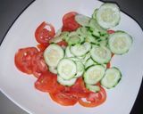 A picture of step 2 of Kachumbari.