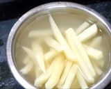 A picture of step 1 of Garlic fries.