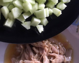Foto del paso 7 de la receta: Ceviche de atún en conserva, con mango, alficoz, cebolla roja y salsa de limón y naranja