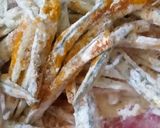 A picture of step 2 of Crispy Bhindi.