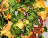 A picture of step 14 of Curry chicken enchiladas (includes overnight marinading).