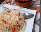 A picture of step 8 of Fried rice with chicken jalfrezi.