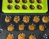 A picture of step 2 of Gur dhana chocolate bitesWhen its engagement or wedding jaggery and coriander seeds are offered.