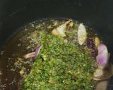 A picture of step 5 of Greenish rice n beans.