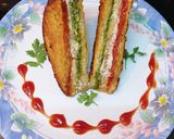 A picture of step 8 of Three Layer Sandwich Bread Pakoda.