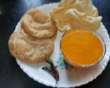 A picture of step 9 of Aamras aur Poori.