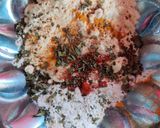 A picture of step 1 of Besan chilla sandwich.