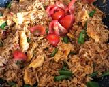 A picture of step 5 of My version of Indonesian Nasi Goreng.