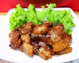 Hình bước làm 3 của món Ba Rọi Chiên Mật Mía