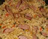 A picture of step 8 of Jambalaya.