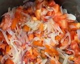A picture of step 1 of Beetroot curry.