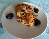 Foto del paso 4 de la receta: Trenza de hojaldre con natillas y frutos secos