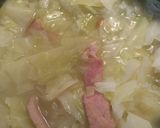 A picture of step 2 of Cabbage and Ham.