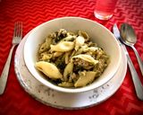 Foto del paso 9 de la receta: Caracoles con pavo a la pimienta y aceitunas
