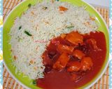 A picture of step 2 of #Vegetable_FRIED_RICE_With #CHICKEN_SHASHLIK_WITH_GRAVY!!! #CookpadAPP.