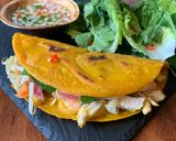 A picture of step 7 of Vietnamese Crispy Pancakes with Thai Ajard dipping sauce, Can be vegetarian too!.