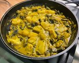 A picture of step 13 of Cod with Mushrooms, Cilantro, and Turmeric.