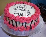 A picture of step 10 of Vanilla marble cake with buttercream frosting.