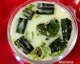 A picture of step 9 of Bhindi Kadhi(Lady's fingers Kadhi).