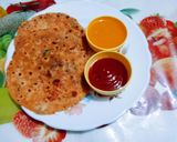 A picture of step 4 of Healthy nutritious tasty multigrain flour masala chilla.