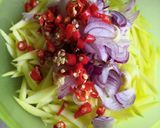 Gambar langkah 4 resipi Kerabu mangga sempoi.