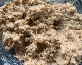 A picture of step 1 of Peri bites with leftover dinner chicken.