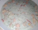 A picture of step 6 of Mint Raita with veg.