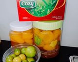 Hình bước làm 4 của món Trà đào home made