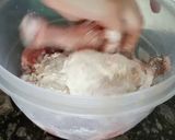 A picture of step 1 of Chicken 65.