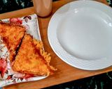 A picture of step 6 of Bread pakora chat.