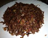 A picture of step 5 of Wet fry omena#4weekschallenge.
