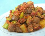 Foto langkah ke 6 dari resep Sambal ati kentang pete pedas.