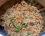 A picture of step 4 of Quinoa pulao.