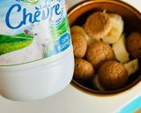 Hình bước làm 2 của món 💚 Bánh Quy Hạnh Nhân Ý Amaretti Kèm Chuối & Sữa Dê (Vegetarian)