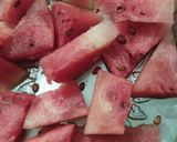 A picture of step 1 of Water melon Punch😃😃.