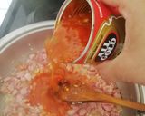 A picture of step 3 of Spaghetti pasta with bacon.