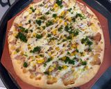 A picture of step 8 of No cheese! Tuna and corn pizza!.