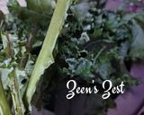 A picture of step 1 of Air Fryer Kale Chips.