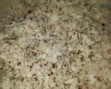 A picture of step 1 of Coconut burfi.