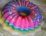 Foto langkah ke 7 dari resep Puding Ubi Kuning rainbow.