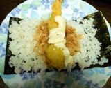 A picture of step 2 of Shrimp Tempura Onigiri Roll.