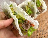 Hình bước làm 5 của món Taco Thịt Bò Từ Bánh Tráng